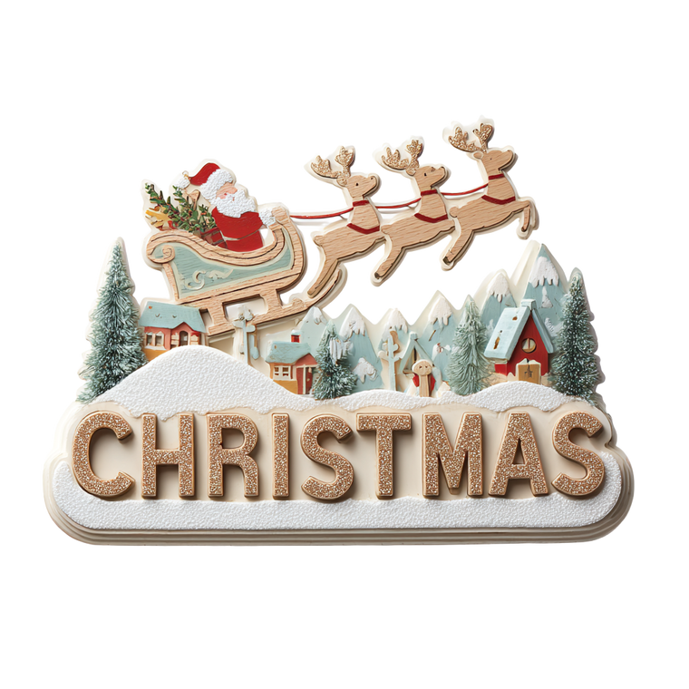 Christmas Decoration Vinyl Car Decal Sticker – Waterproof & UV-Resistant 3.4133333333333336"