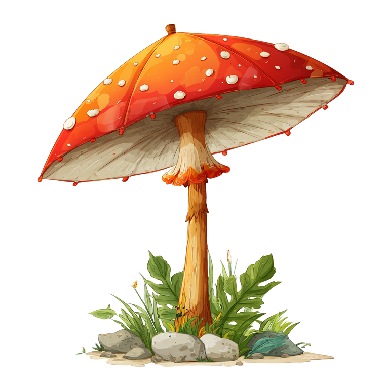 Colorful Parasol Mushroom Vinyl Car Decal Sticker – Waterproof & UV-Resistant 3.4133333333333336"