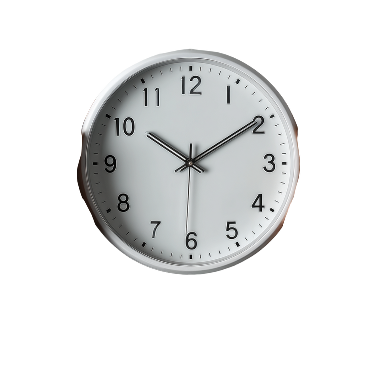 Round Wall Clock Vinyl Car Decal Sticker – Waterproof & UV-Resistant 3.4133333333333336"