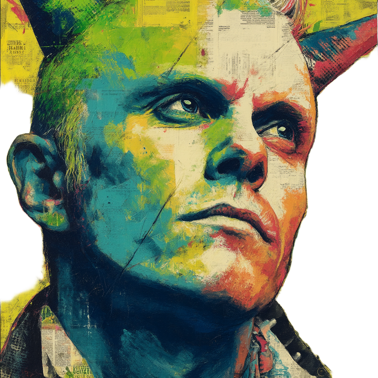 Keith Flint Pollock Vinyl Car Decal Sticker – Waterproof & UV-Resistant 3.4133333333333336"