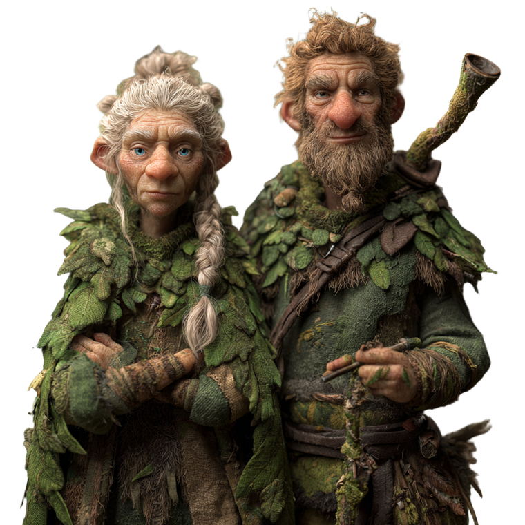 Forest Gnome Duo Vinyl Car Decal Sticker – Waterproof & UV-Resistant 3.4133333333333336"