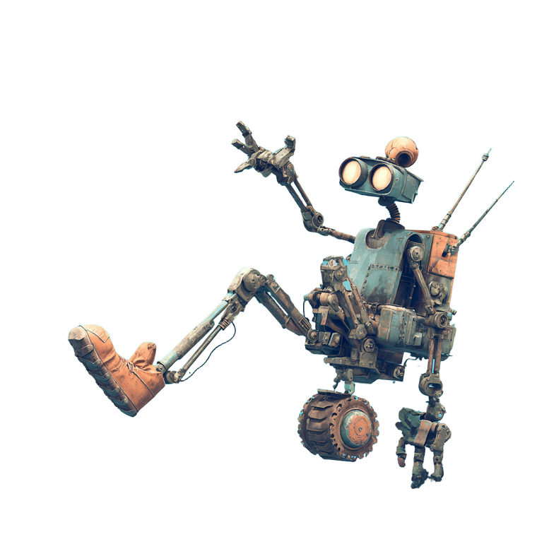 Energetic Robot Vinyl Car Decal Sticker – Waterproof & UV-Resistant 6.826666666666667"