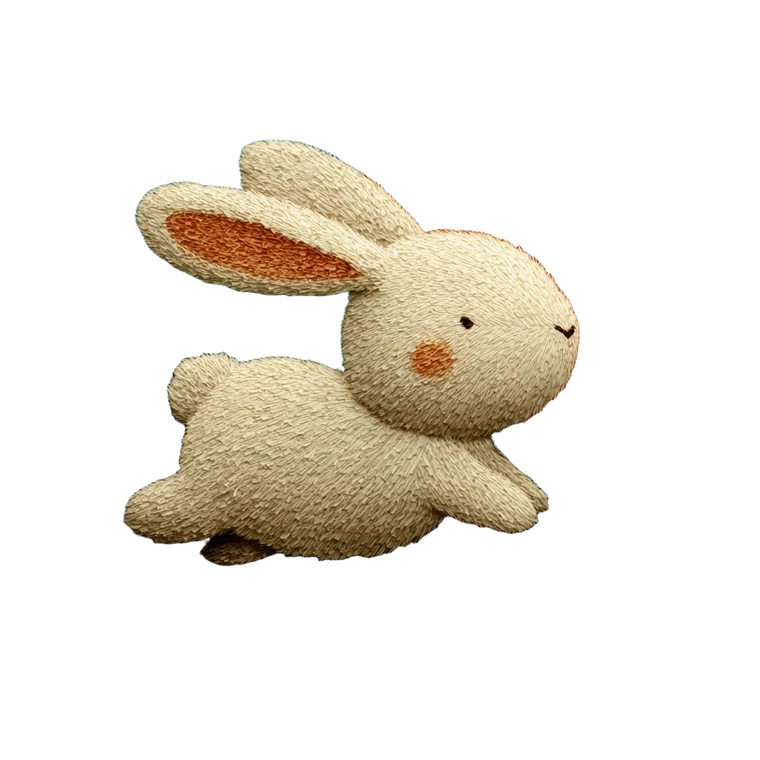 Floating White Rabbit Vinyl Car Decal Sticker – Waterproof & UV-Resistant 3.4133333333333336"