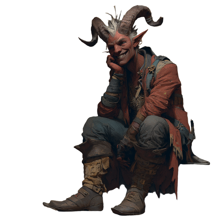 Evil Grinning Tiefling Vinyl Car Decal Sticker – Waterproof & UV-Resistant 3.4133333333333336"