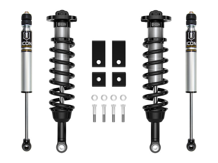 Fits 2022-2024 Toyota Tundra Icon Vehicle Dynamics Leveling Kit Suspension K53193 Stage 3; 1-1/4 To 2-1/4 Inch Lift; Coil Over Shock Absorber; With Coil Over Mounts/Springs/Rear Shock Absorbers/Stabilizer Bar Drop/Installation Hardware