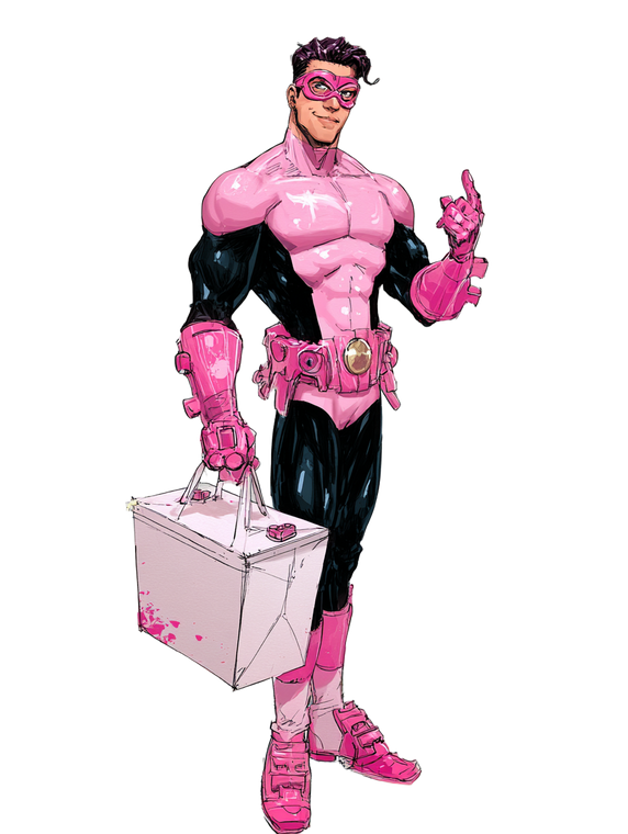 Cartoon Superhero Design Vinyl Car Decal Sticker – Waterproof & UV-Resistant 4.1066666666666665"