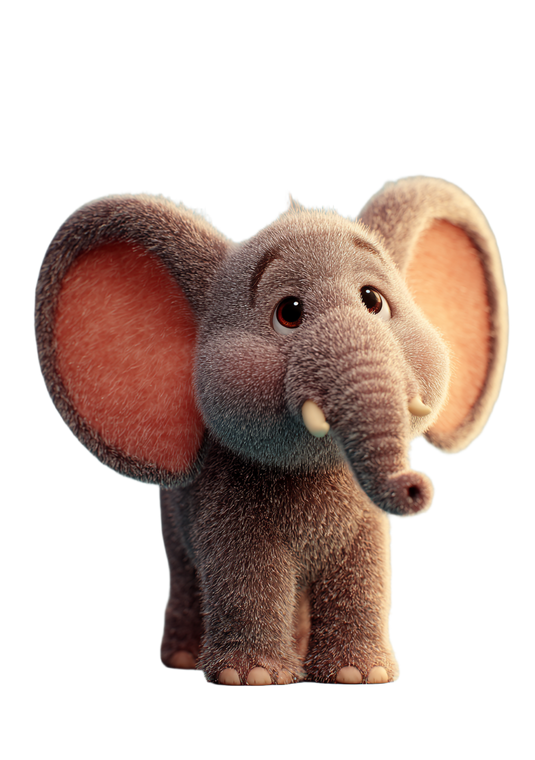 Cute Pixar Elephant Vinyl Car Decal Sticker – Waterproof & UV-Resistant 4.32"