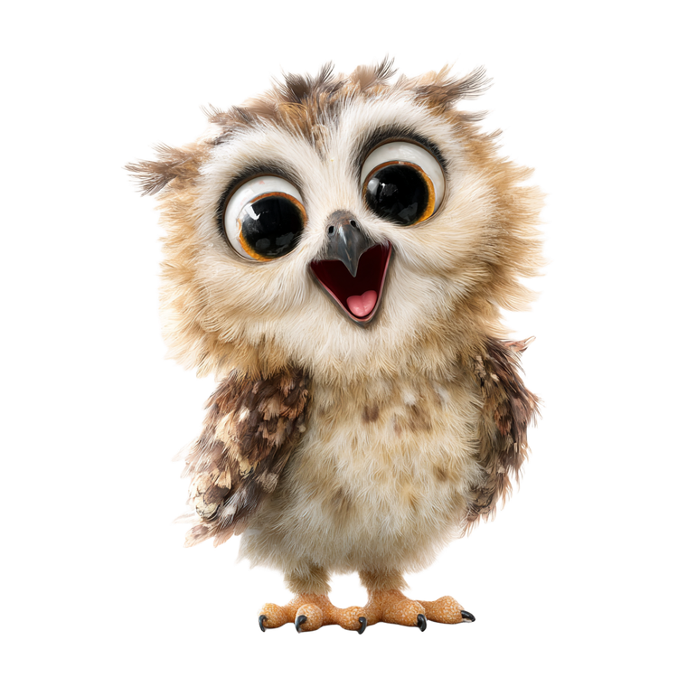Happy Owl Vinyl Car Decal Sticker – Waterproof & UV-Resistant 6.826666666666667"