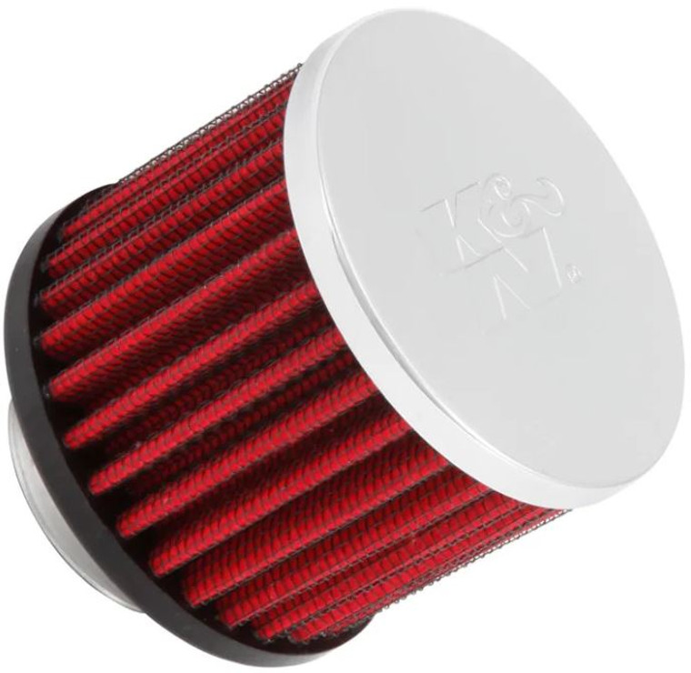 K&N Filters | Universal Clamp-On Crankcase Breather Filter | Metal Top | 1-3/8 Inch Flange