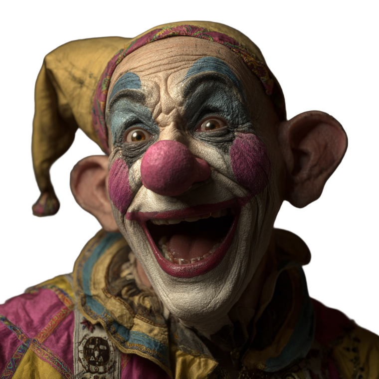 Weird Happy Clown Vinyl Car Decal Sticker – Waterproof & UV-Resistant 3.4133333333333336"