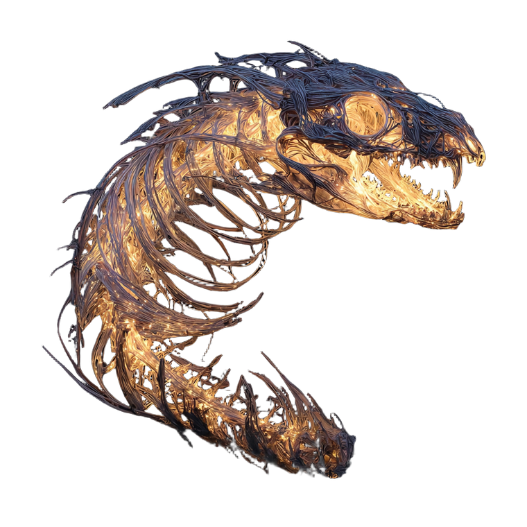 Leviathan Skeleton Vinyl Car Decal Sticker – Waterproof & UV-Resistant 3.4133333333333336"