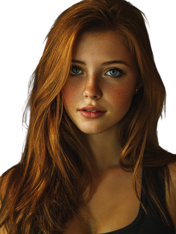 Red-Haired Portrait V3 Vinyl Car Decal Sticker – Waterproof & UV-Resistant 8.213333333333333"