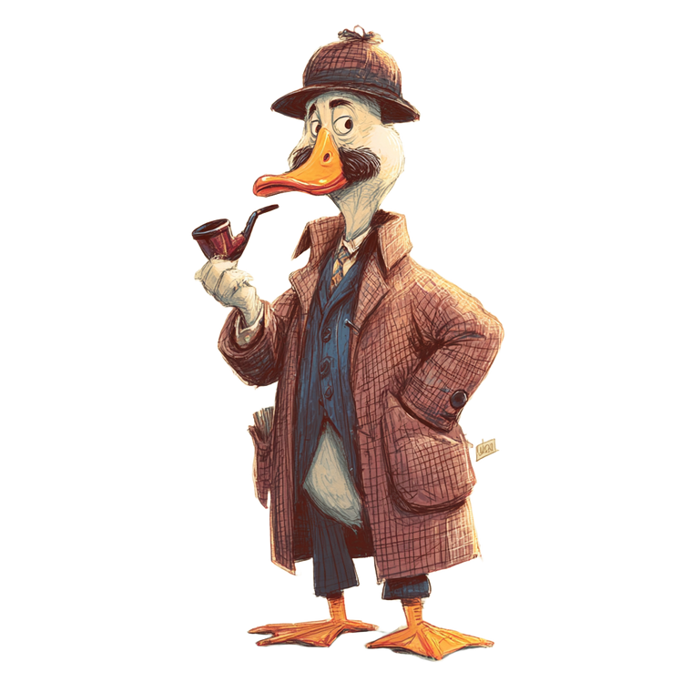 Duck Detective Holmes Vinyl Car Decal Sticker – Waterproof & UV-Resistant 3.4133333333333336"