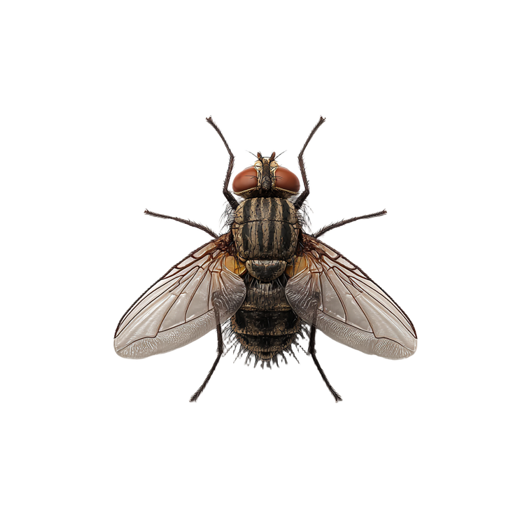 House-Fly Close-Up Vinyl Car Decal Sticker – Waterproof & UV-Resistant 3.4133333333333336"
