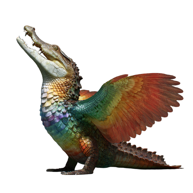 Crocodile-Headed Bird Vinyl Car Decal Sticker – Waterproof & UV-Resistant 6.826666666666667"