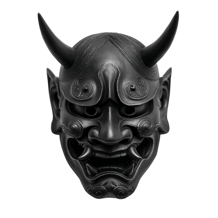 Devilish Hanya Mask Vinyl Car Decal Sticker – Waterproof & UV-Resistant 3.4133333333333336"