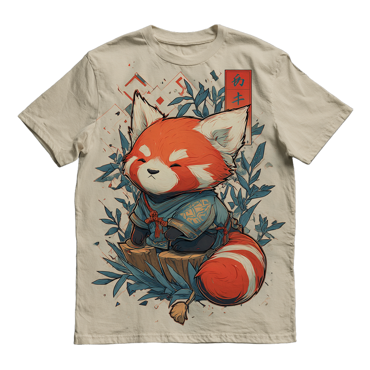 Red Panda Tshirt Vinyl Car Decal Sticker – Waterproof & UV-Resistant 6.826666666666667"