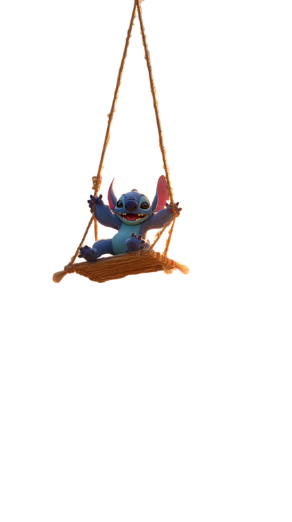 Lilo On Swing Vinyl Car Decal Sticker – Waterproof & UV-Resistant 9.706666666666667"