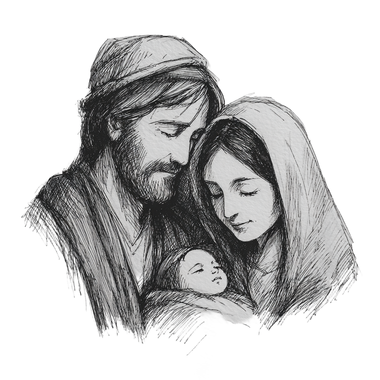 Holy Family Vinyl Car Decal Sticker – Waterproof & UV-Resistant 3.4133333333333336"