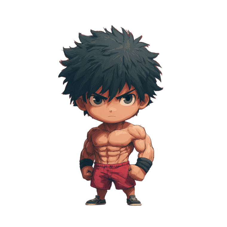 Muscular Chibi Vinyl Car Decal Sticker – Waterproof & UV-Resistant 3.4133333333333336"