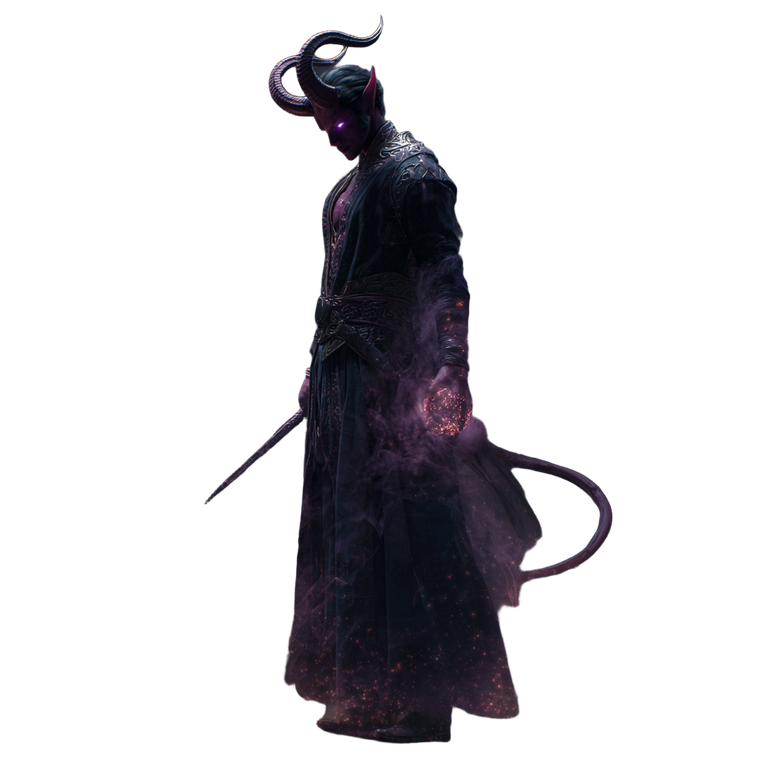Mysterious Tiefling Sorcerer Vinyl Car Decal Sticker – Waterproof & UV-Resistant 3.4133333333333336"