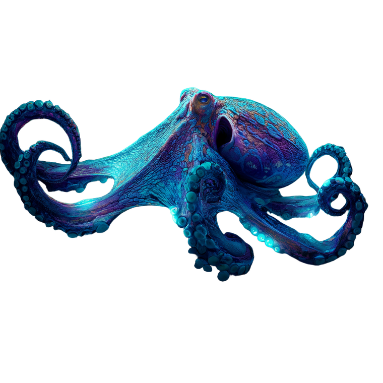 Glowing Octopus Art Vinyl Car Decal Sticker – Waterproof & UV-Resistant 3.4133333333333336"