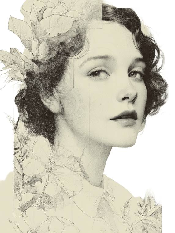 Ethereal Vintage Portrait V2 Vinyl Car Decal Sticker – Waterproof & UV-Resistant 4.1066666666666665"