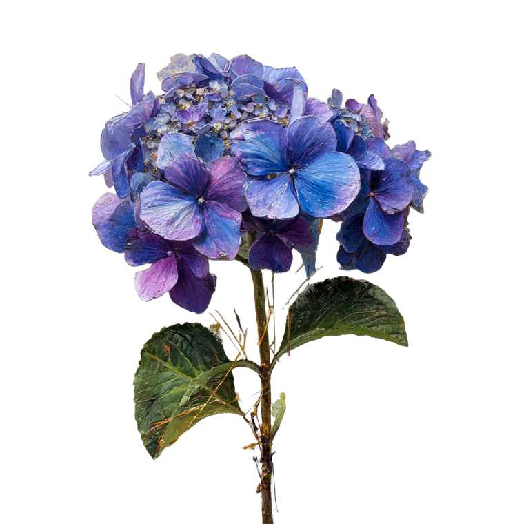 Hydrangea V2 Vinyl Car Decal Sticker – Waterproof & UV-Resistant 3.4133333333333336"