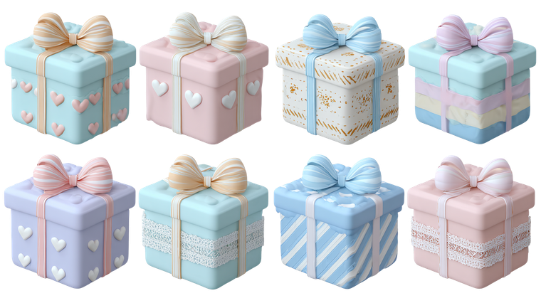 Pastel Gift Boxes V3 Vinyl Car Decal Sticker – Waterproof & UV-Resistant 2.72"