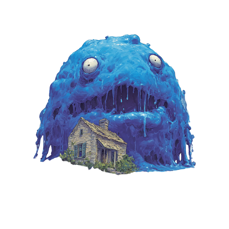 Translucent Blue Creature Vinyl Car Decal Sticker – Waterproof & UV-Resistant 3.4133333333333336"