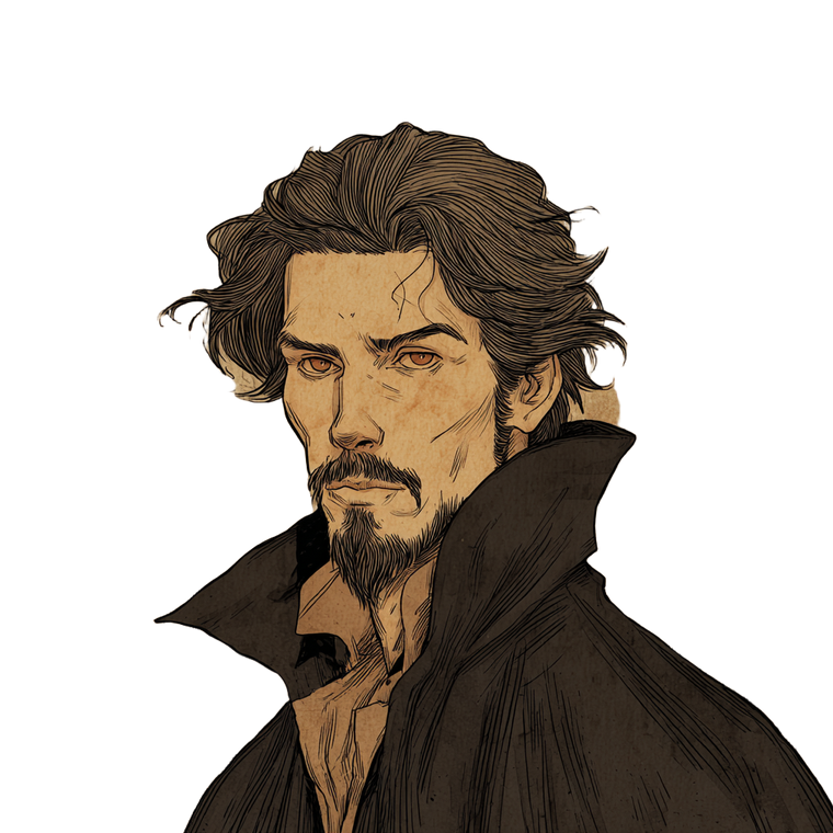 Mysterious Charismatic Man Vinyl Car Decal Sticker – Waterproof & UV-Resistant 3.4133333333333336"