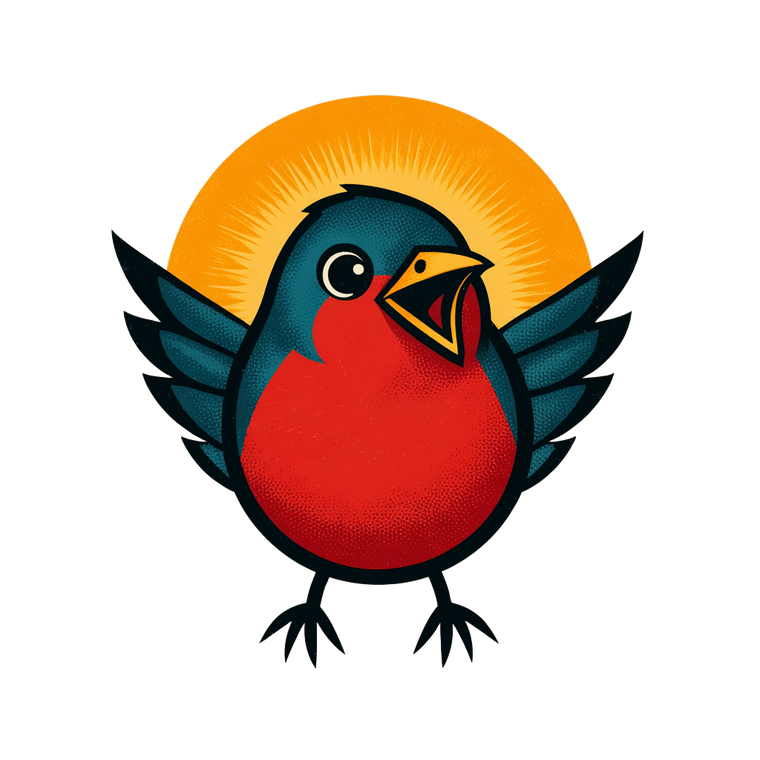 Happy Haloed Robin Vinyl Car Decal Sticker – Waterproof & UV-Resistant 6.826666666666667"
