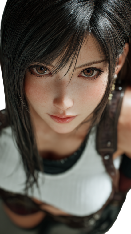 Tifa Lockhart Close-Up Vinyl Car Decal Sticker – Waterproof & UV-Resistant 9.706666666666667"