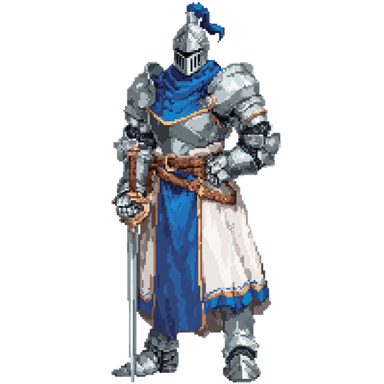 Pixelated Knight Vinyl Car Decal Sticker – Waterproof & UV-Resistant 3.4133333333333336"