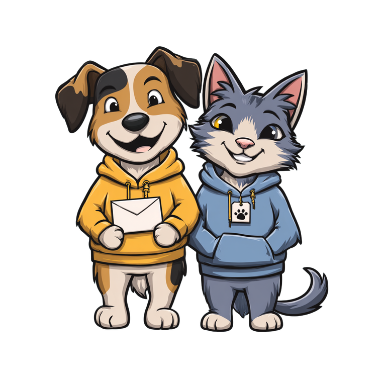 Cartoon Mascot Duo V2 Vinyl Car Decal Sticker – Waterproof & UV-Resistant 6.826666666666667"