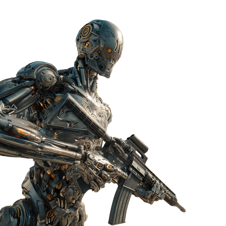 Futuristic War Robot V5 Vinyl Car Decal Sticker – Waterproof & UV-Resistant 3.4133333333333336"