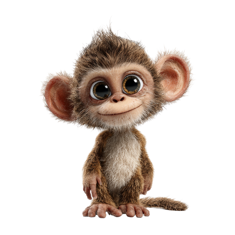 Cute Animation Monkey Vinyl Car Decal Sticker – Waterproof & UV-Resistant 3.4133333333333336"