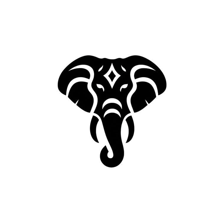 Elephant Logo V2 Vinyl Car Decal Sticker – Waterproof & UV-Resistant 3.4133333333333336"