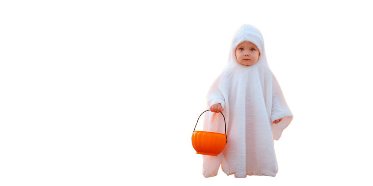 Ghost Toddler Pumpkin Vinyl Car Decal Sticker – Waterproof & UV-Resistant 5.12"