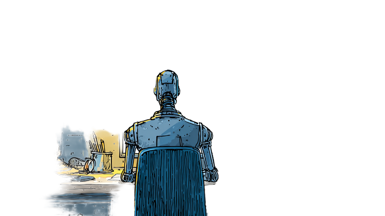 Ai-Robot At Work Vinyl Car Decal Sticker – Waterproof & UV-Resistant 5.4