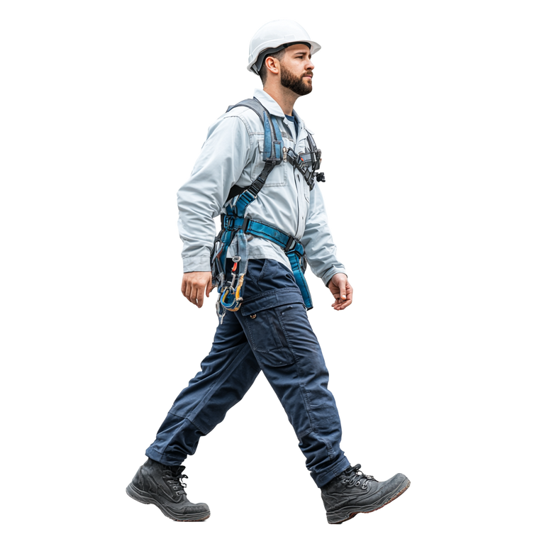 Quick Walking Worker Vinyl Car Decal Sticker – Waterproof & UV-Resistant 6.826666666666667"