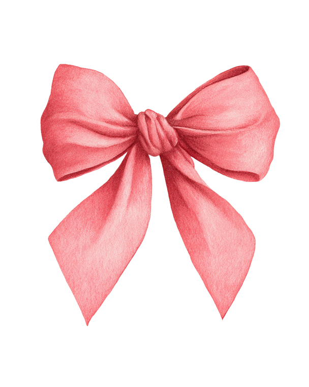 Pink Bow Clipart V2 Vinyl Car Decal Sticker – Waterproof & UV-Resistant 4.0"