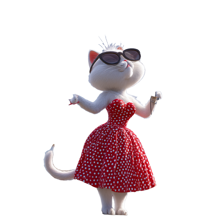 Singing Cat Diva Vinyl Car Decal Sticker – Waterproof & UV-Resistant 3.4133333333333336"