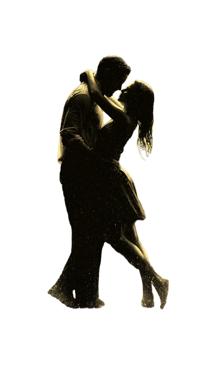 Romantic Rain Dance Vinyl Car Decal Sticker – Waterproof & UV-Resistant 9.706666666666667"