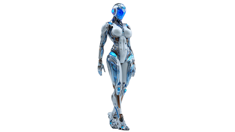 Futuristic Female Android V11 Vinyl Car Decal Sticker – Waterproof & UV-Resistant 5.4