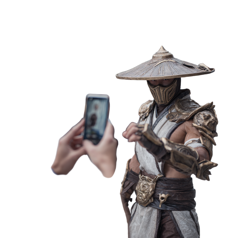 Lord Raiden Selfie Vinyl Car Decal Sticker – Waterproof & UV-Resistant 3.4133333333333336"