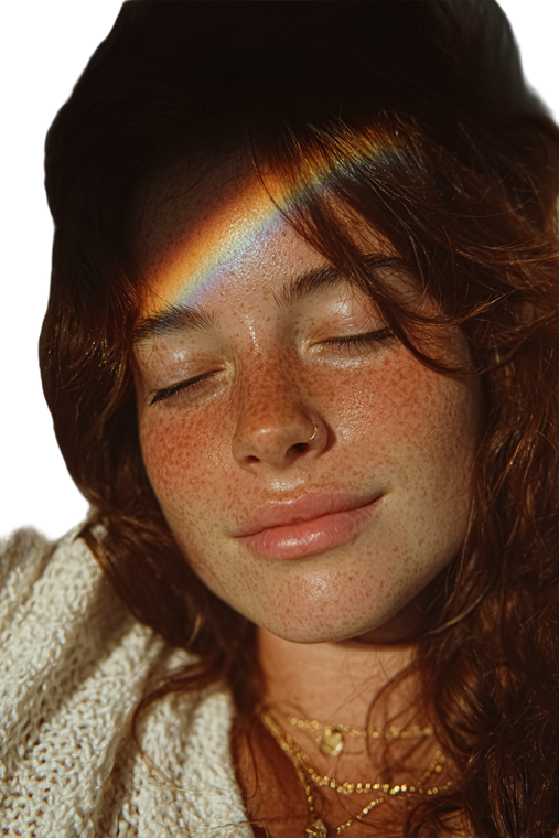 Sunbathing Girl Rainbow Vinyl Car Decal Sticker – Waterproof & UV-Resistant 8.96"
