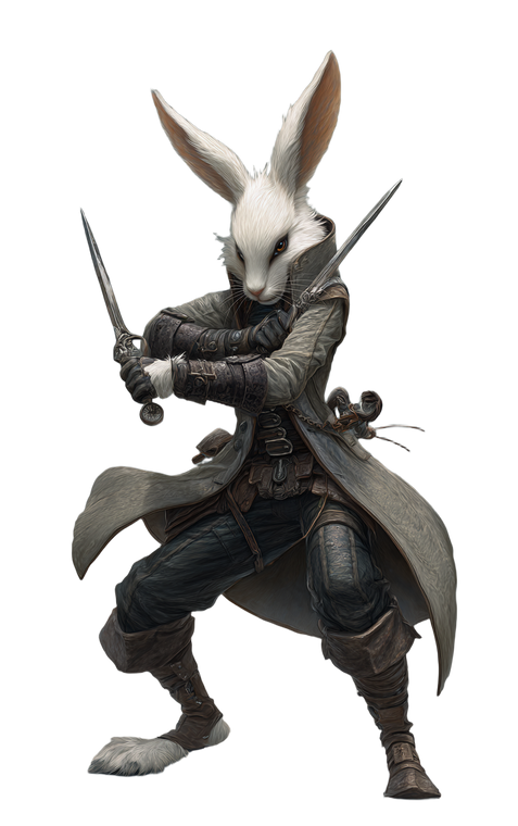 Anthropomorphic Rabbit Fighter Vinyl Car Decal Sticker – Waterproof & UV-Resistant 4.586666666666667"