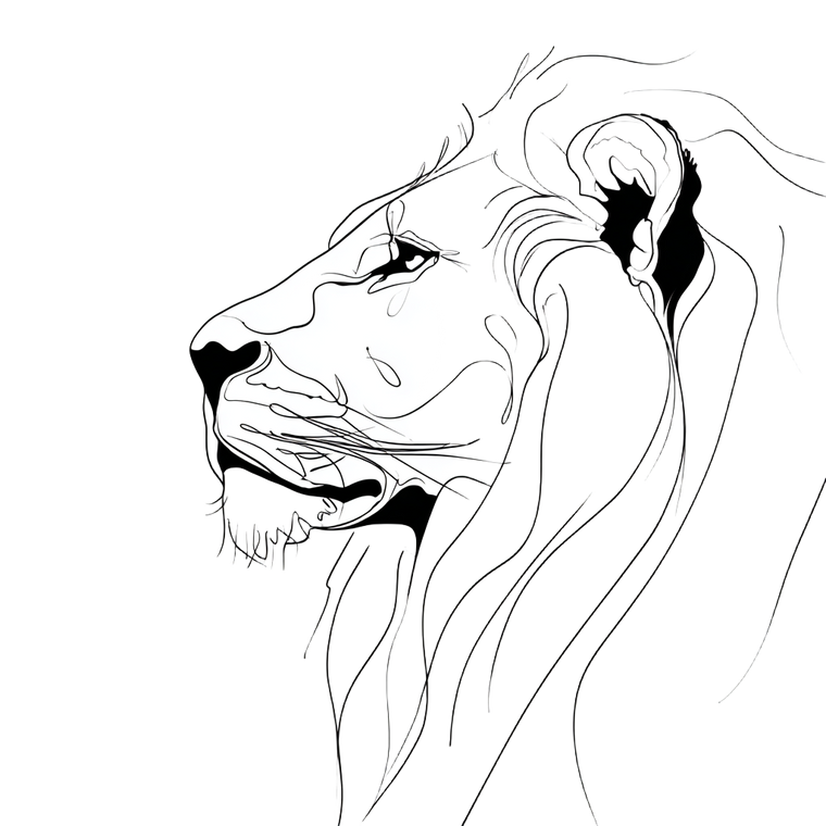 Minimalist Lion Art Vinyl Car Decal Sticker – Waterproof & UV-Resistant 3.4133333333333336"