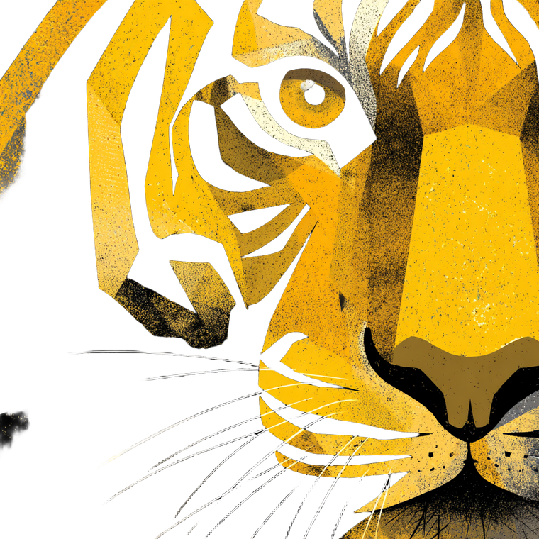Graphic Tiger Vinyl Car Decal Sticker – Waterproof & UV-Resistant 6.826666666666667"